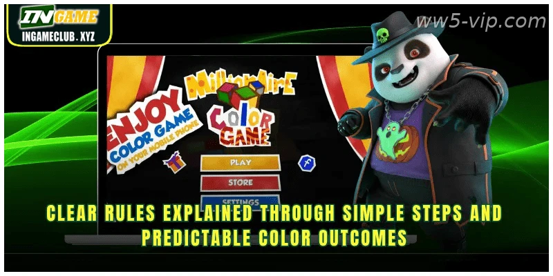 Clear rules explained through simple steps and predictable color outcomes