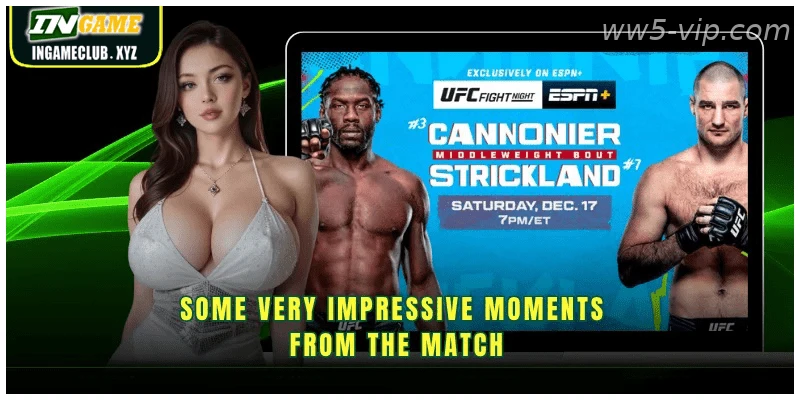 Some very impressive moments from the match